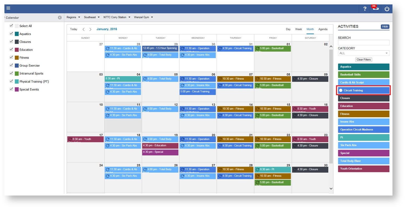 NFDMS User Guide > Lesson 11 - Create a Reoccurring Event Session (Calendar) > Calendar Parent.JPG