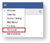 NFDMS User Guide > Edit Instructor > Personnel Menu.JPG